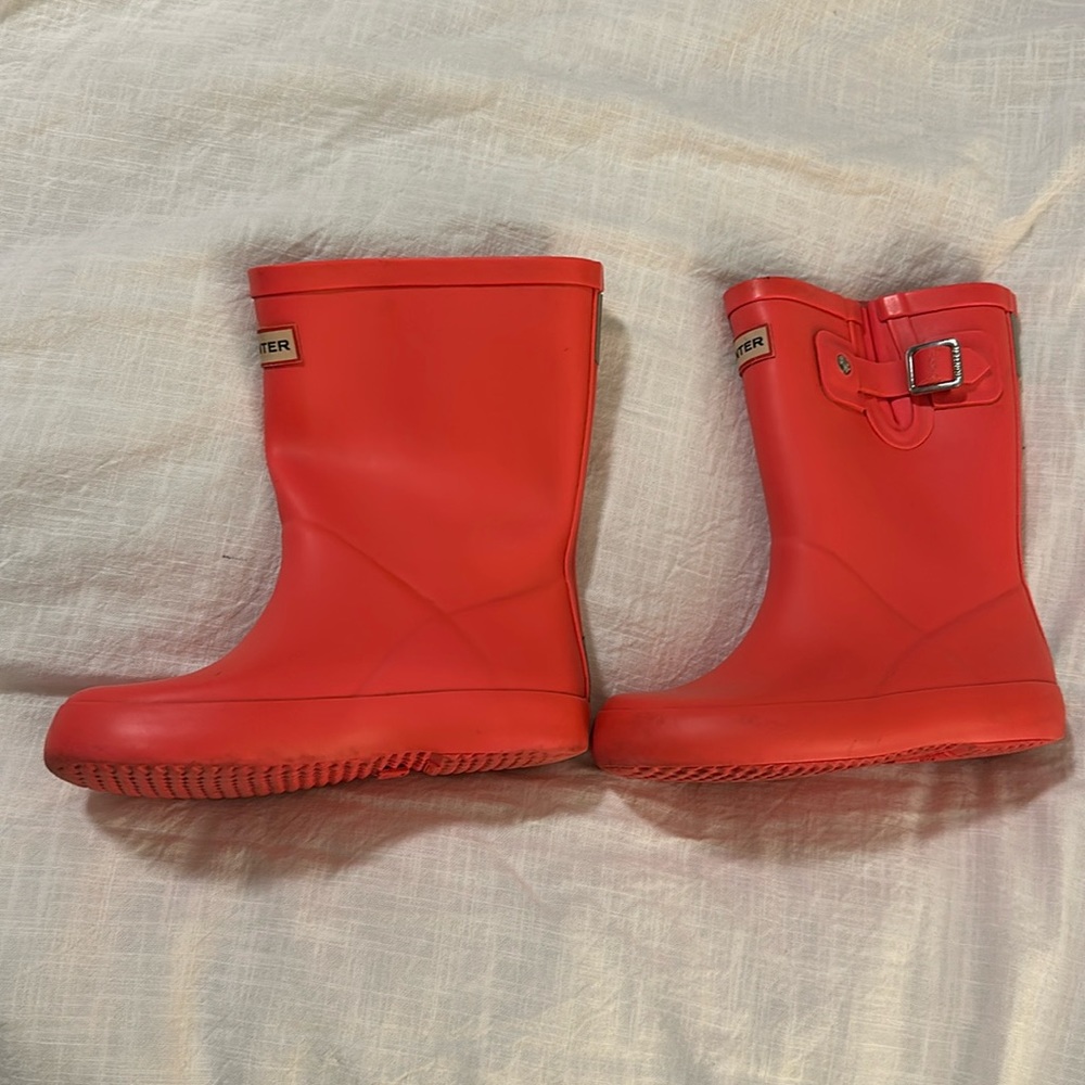 Girls pink Hunter Rain Boots